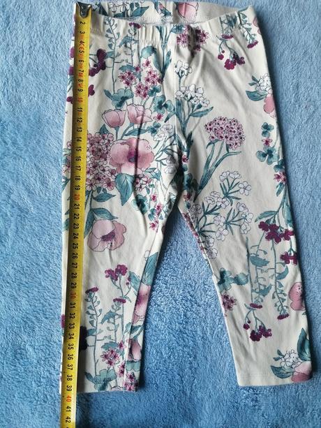 Kvietkovane legíny s čelenkou, h&m,80