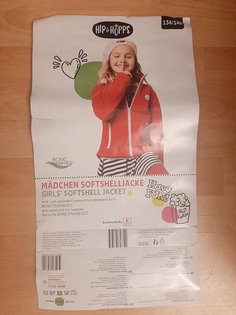 Dievčenská softshelová bunda, 134