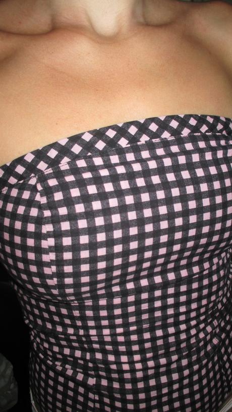 Káro korzetík aj výmena, fishbone,s