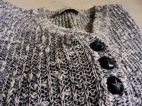 Bavlneno-ľanový melírovaný pulóver over size l/xl, xxl