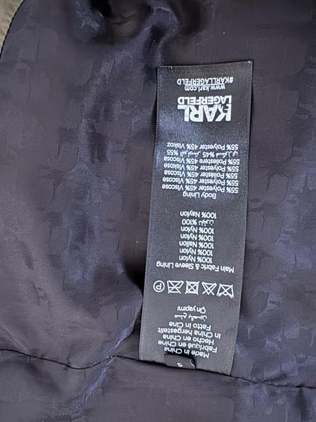 Predĺžená bunda karl lagerfeld, s