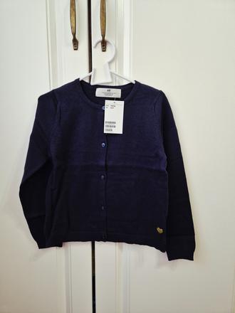 Dievčenský svetrík z bavlneného úpletu, h&m,110