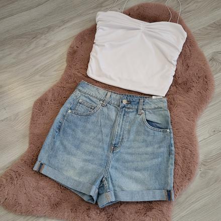 34 sortky s vysokým pasom, h&m,34