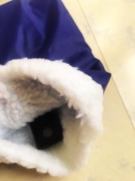 Kožušinová rukavica/škrabka na zamrznuté okná, 