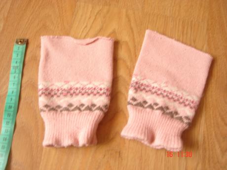 Narukavniky odstrihnute ruzove, m