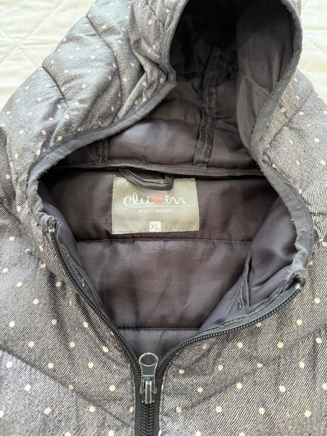 Bodkovaný prešívaný kabát, xl