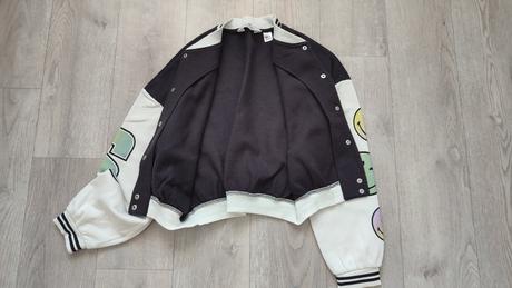 Bejzbalová bunda smiley world, h&m,146
