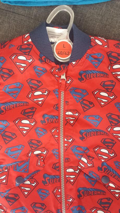Prechodná vetrovka superman + čiapka, 86