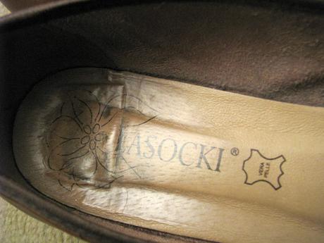 Hnedé kožené baleríny, lasocki,39