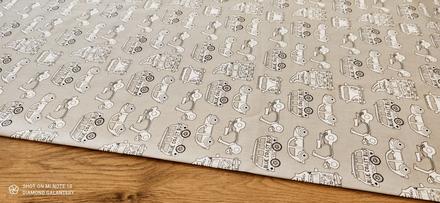 Bavlnená látka - blue coast bus - cena za 10 centi, 