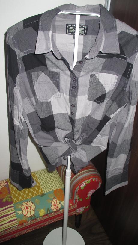 Retro košielka čierno - šedá maxi káro, kenvelo,m