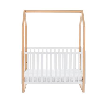 Detská buková postieľka drewex domček 120x60 cm, šírka (cm): 60,dĺžka (cm): 120