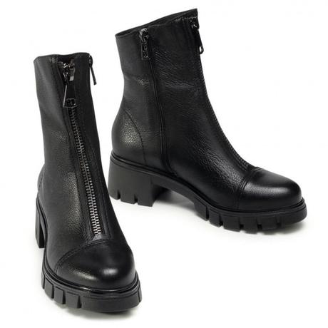 Dámske kožené čižmy simen na zips 22500530 z,b, ca, 38 / 39 / 40 / 41