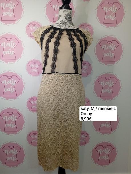 Šaty s čipkou, orsay,m