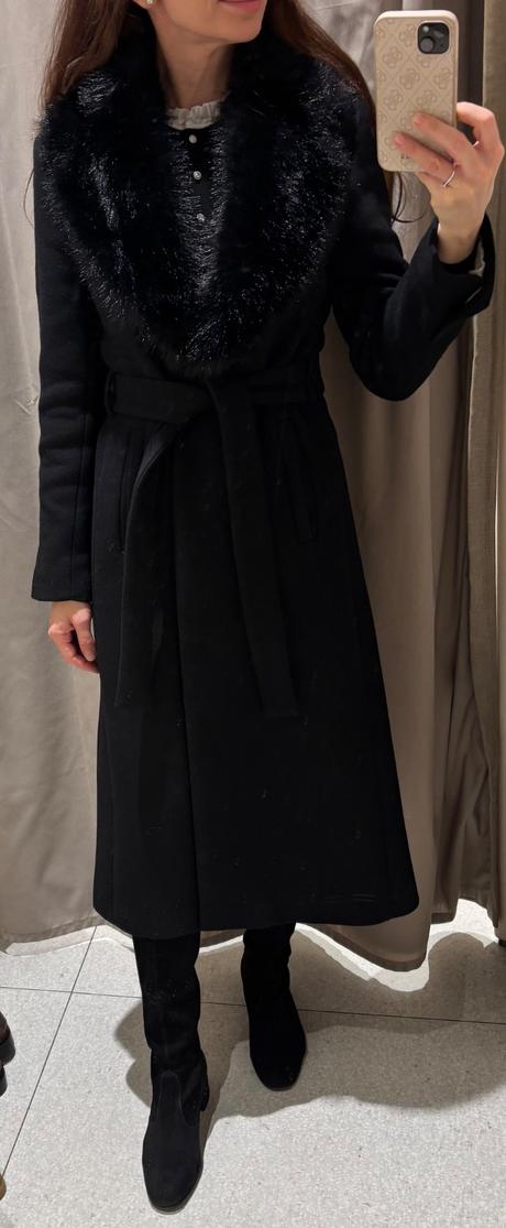 Čierny kabát zara, zara,s