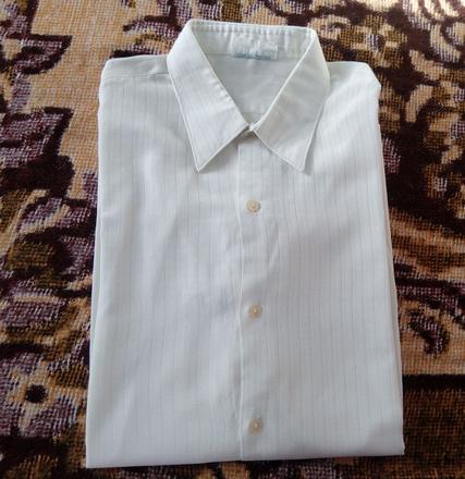 Biela košeľa so vzorom, xxxl