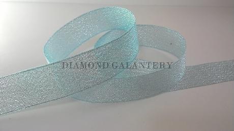 Stuha brokátová 25 mm - bledomodrá,