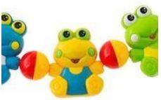 Akuku závesná hračka žabky,