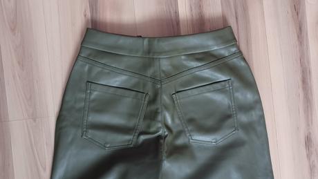 Kožené kaki nohavice, xs