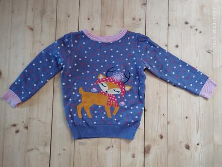 Dedoles veselý dievčenský svetrík srnka +čiapka, 128