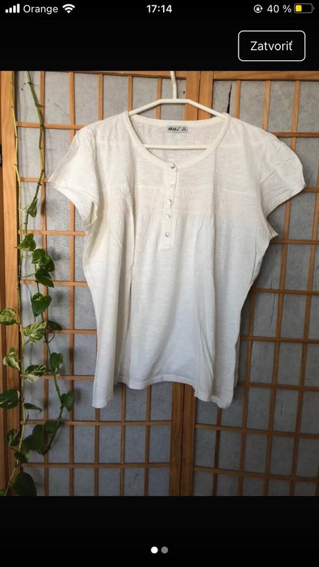 Biele tričko s krátkym rukávom, okay,xxl