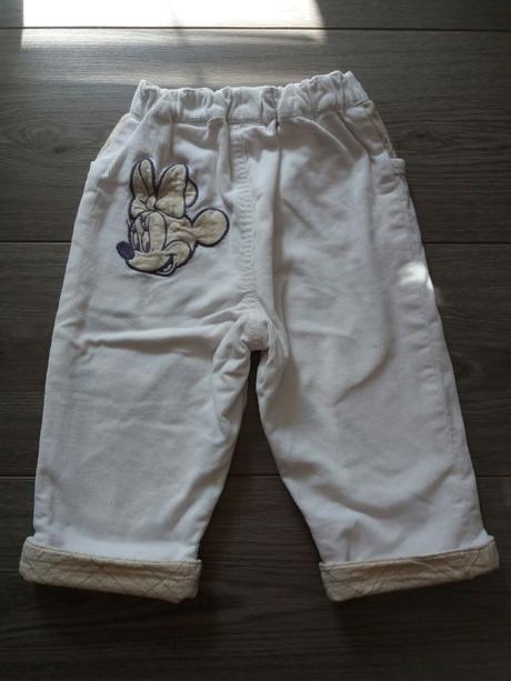 Podšité menčestráky s minnie, disney,74