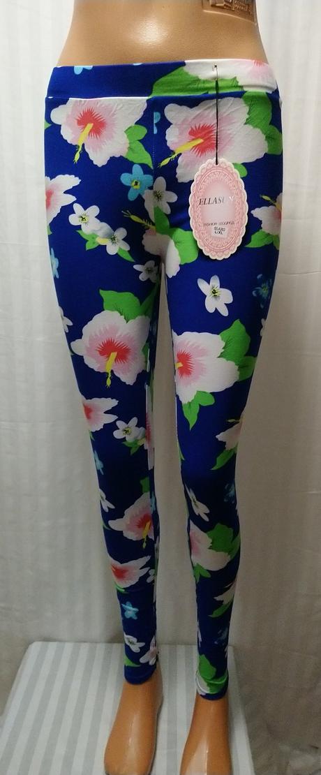 Dámske modré elastické legíny, ellasun, veľ. m/l, l