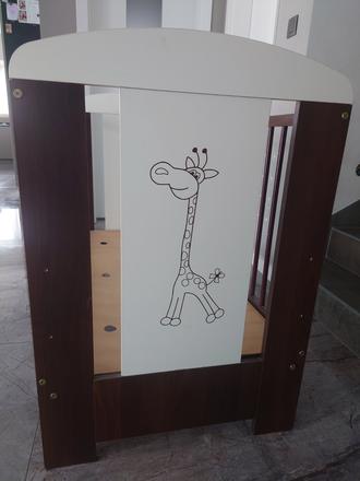 Hnedo biela postielka so zirafou+ matrac,plachta,p, šírka (cm): 65,dĺžka (cm): 120