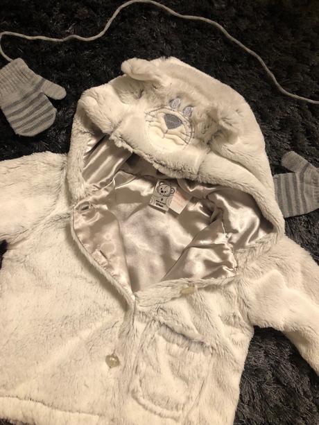 Kabátik plus rukavice, 56