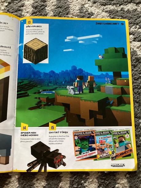 Minecraft oficiálny časopis a veľký plagát, 