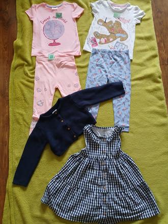 Nové oblecenie 92, šaty, tricka, leginy, 86–98