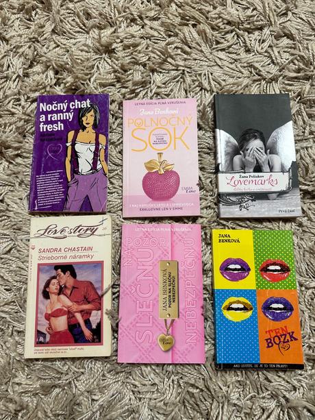 Romantické knihy  6 ks balík, 