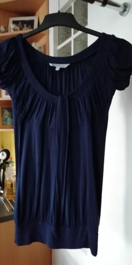 Tmavomodré bavlnené tricko, clockhouse,xs