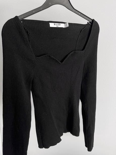 Na-kd rebrovaný top srdiečkový štvorcový výstrih, 30