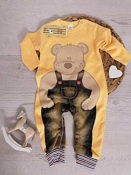 Detské dupačky sivé so slonikom, 62 / 68 / 74 / 80 / 86