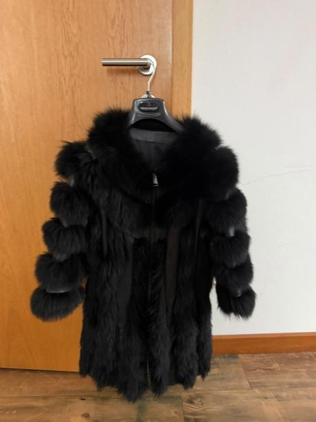 Kožuch z pravej kožušiny s kožou s/m, s