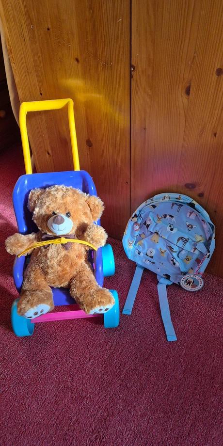 Detský batoh a kočík pre bábiku, 