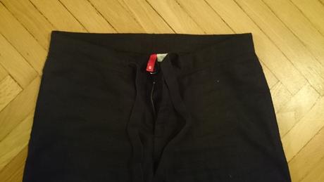 Čierne ľanové nohavice, h&m,m