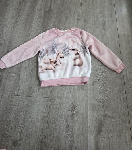 Teplá mikina zajko, h&m,128