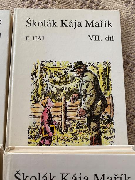 Staré retro knihy školák kája mařík 1 až 7 háj,