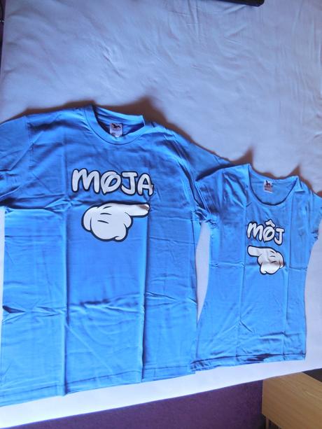 Trička na fotenie pre pár alebo na svadbu, s