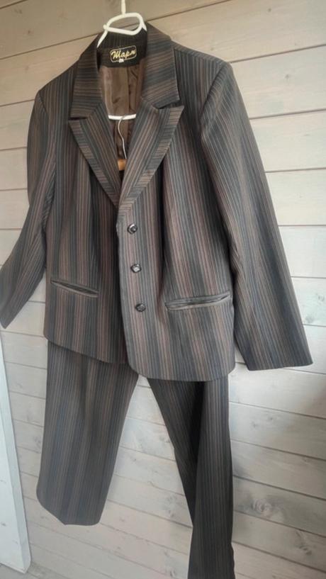 Vintage nohavicovy elegantny kostým m, m