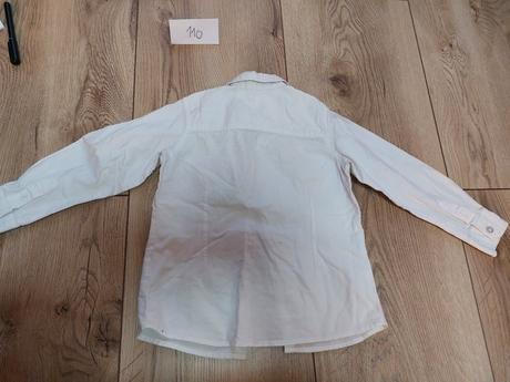 Bavlnená biela košeľa dlhý rukáv pevná, reserved,110