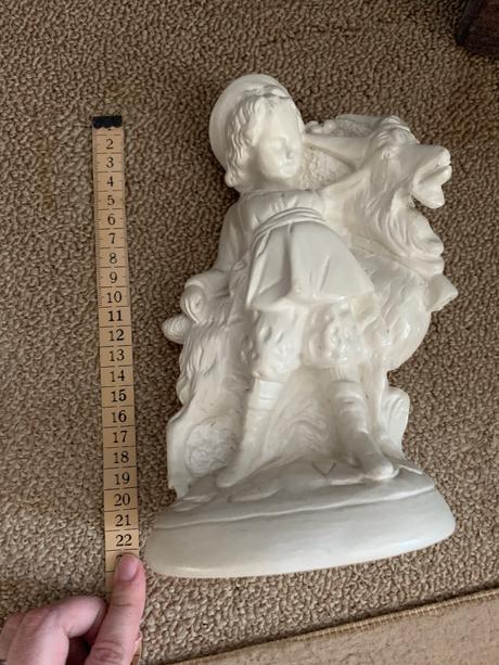 Soška / dekorácia / kozel a chlapec, 