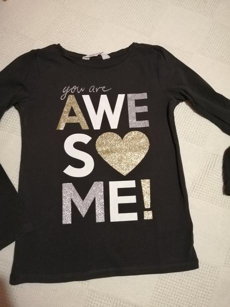 Tricka s dlhym rukavom rozne., h&m,128