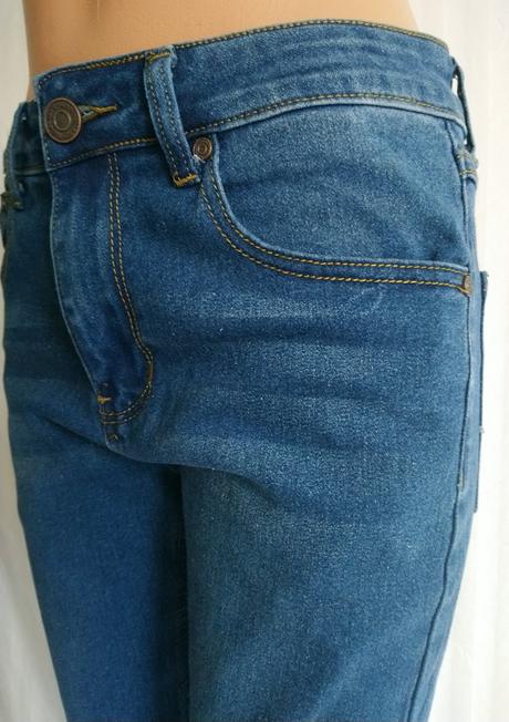 Pánske modré elastické rifle, boohoo man, m