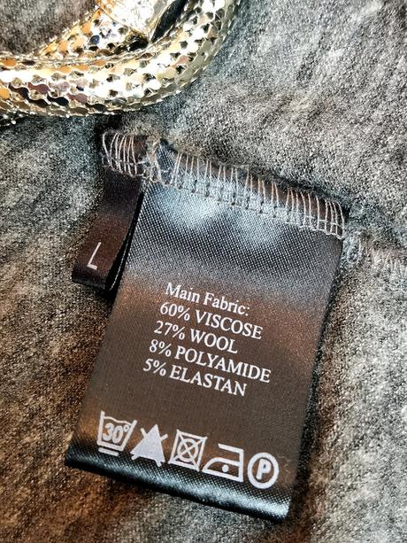 Stela nova - tričko s nákrčníkom zo zmesi merina, l