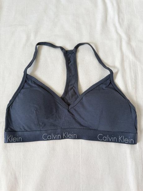 Športová podprsenka calvin klein, sivo-modrá, calvin klein,m