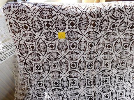 Obrus háčkovaný biely veľký, 