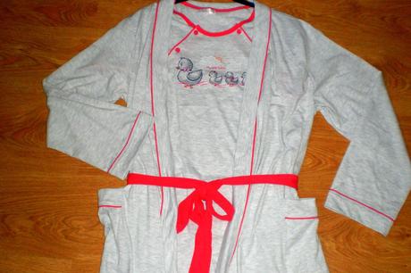 Materská súprava nočná košeľa so županom, bavlna, vienetta secret,l - xxxl